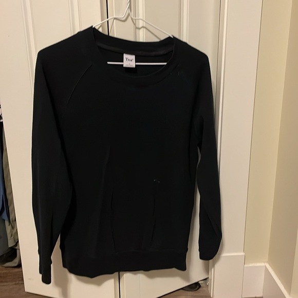 TWO tops. TNA xs burgundy waffle long sleeve and tan black waffle shirt size s - Picture 6 of 8